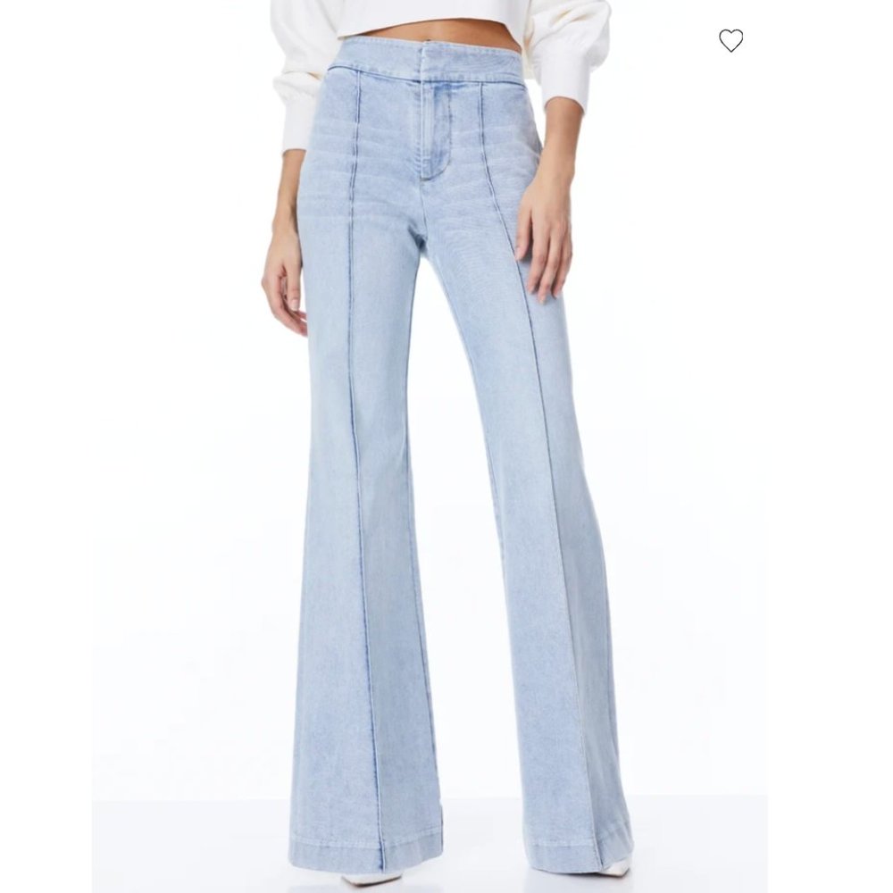 Alice + Olivia DYLAN HIGH WAISTED WIDE LEG JEAN